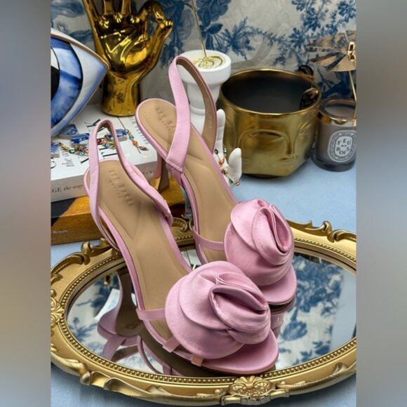 🆕 TED BAKER LONDON 🧿 NWOB ARIA ROSE Pink Floral Applique Sandal, Sz 6.5 / 37 - Picture 6 of 14